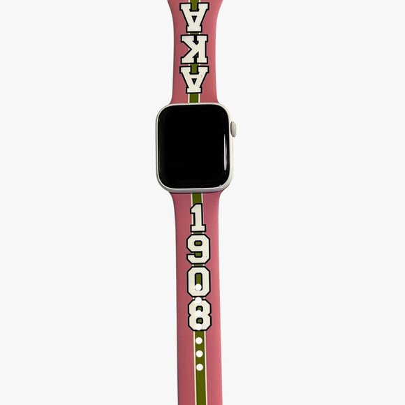 Alpha Kappa Alpha Apple Watch Band Size 38/40/41 mm Bold Pink - Picture 1 of 6